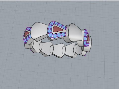 Whale tail ring model 893 3D प्रिंट मॉडल