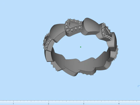 Whale tail ring model 893 3D Print Model