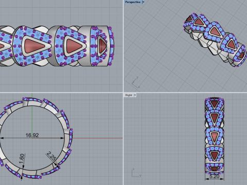 Wedding rings model 892 3D Принт Модель