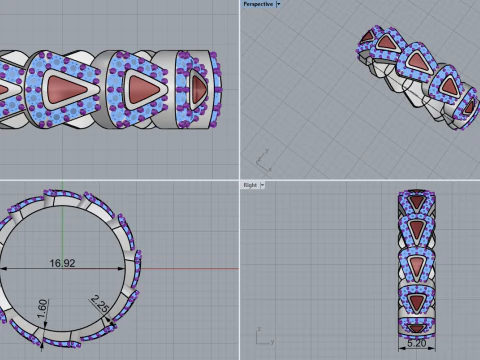 Wedding rings model 892 3D Print Model