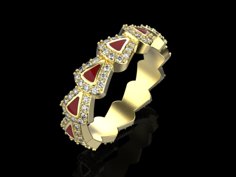 Wedding rings model 892 3D Print Model