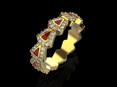 Wedding rings model 892 3D Принт Модель