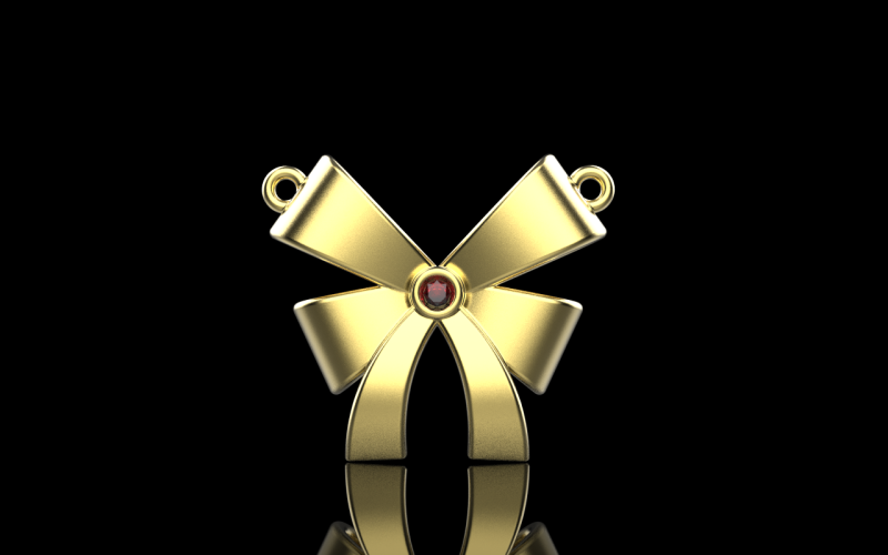 Bow necklace model 891 3D Druckmodell .c4d .max .obj .3ds .fbx .stl .blend 