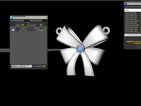 Bow necklace model 891 3D Druckmodell