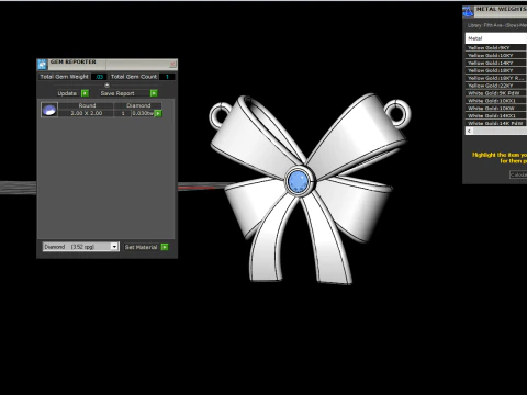 Bow necklace model 891 3D Print Model