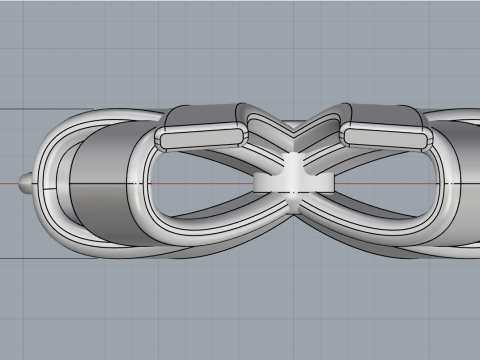 Bow necklace model 891 3D Druckmodell