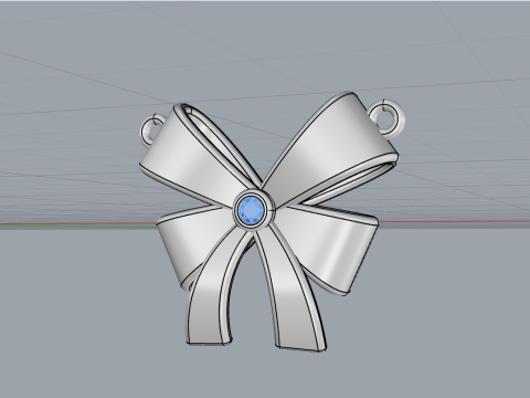 Bow necklace model 891 3D Druckmodell