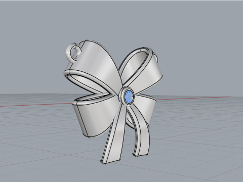 Bow necklace model 891 3D Druckmodell