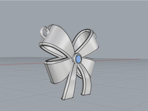 Bow necklace model 891 3D Print Model