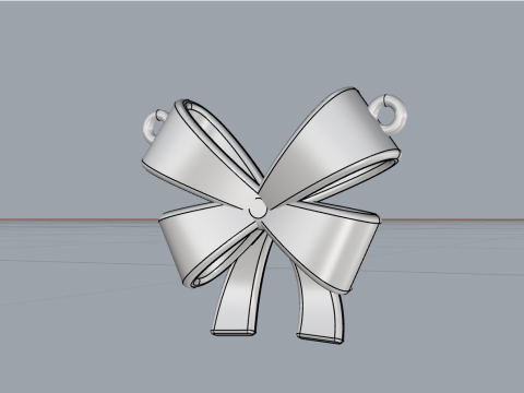 Bow necklace model 891 3D Druckmodell
