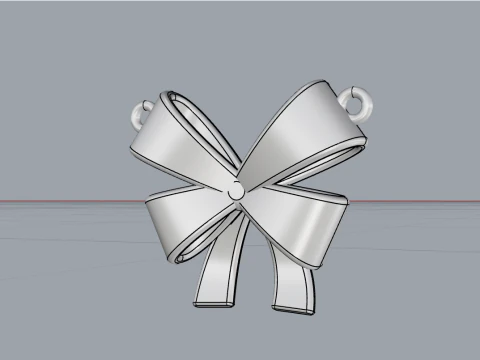 Bow necklace model 891 3D Print Model