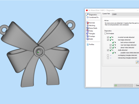 Bow necklace model 891 3D Druckmodell