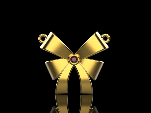 Bow necklace model 891 3D Print Model