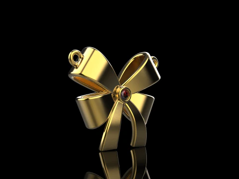 Bow necklace model 891 3D Print Model