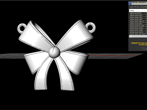 Bow necklace model 890 3D Print Model