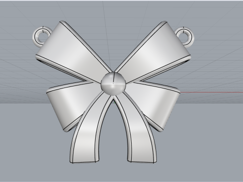 Bow necklace model 890 3D Print Model