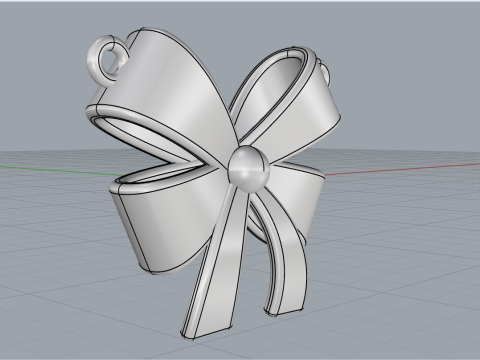 Bow necklace model 890 3D Print Model