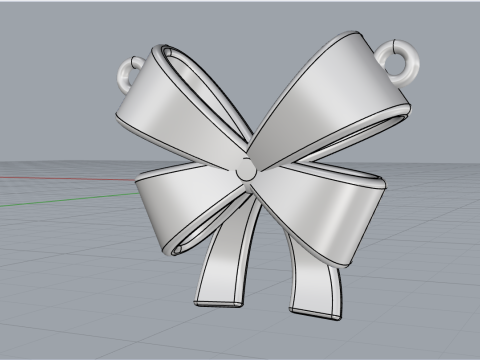 Bow necklace model 890 3D Print Model