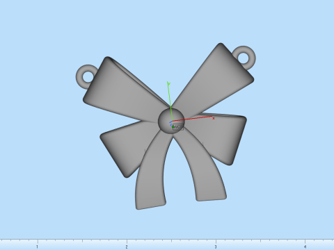 Bow necklace model 890 3D Print Model