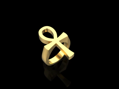 Ankh cross ring model 889 3D Print Model