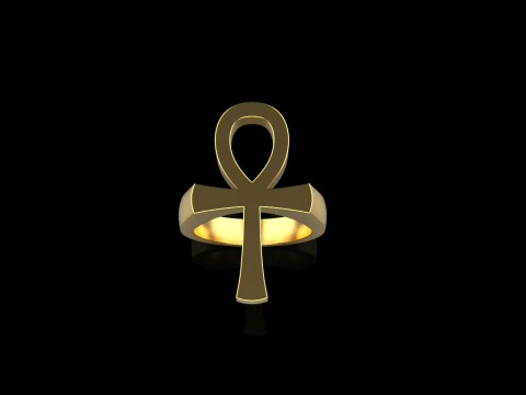 Ankh cross ring model 889 3D Print Model