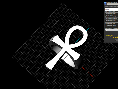 Ankh cross ring model 889 Modelo de Impressão 3D