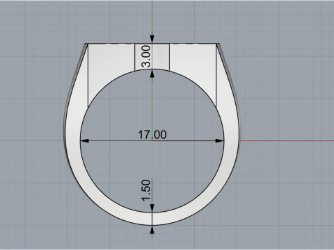Ankh cross ring model 889 3D Print Model