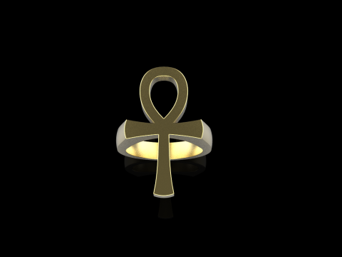 Ankh cross ring model 889 Modelo de Impressão 3D