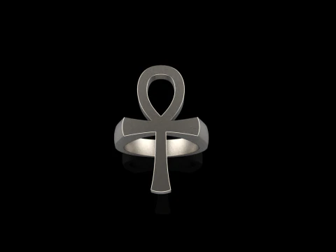 Ankh cross ring model 889 3D Print Model