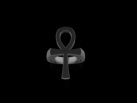 Ankh cross ring model 889 3D Print Model