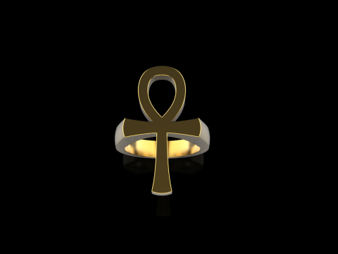 Ankh cross ring model 889 Modelo de Impressão 3D