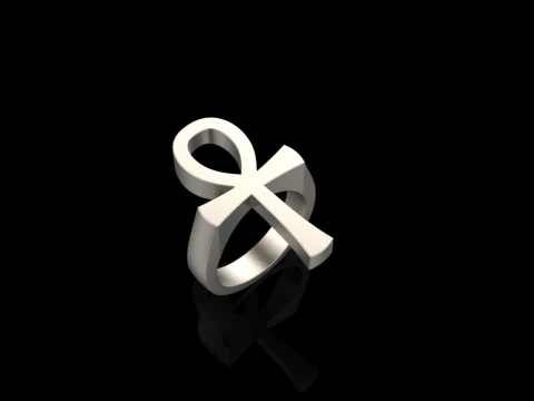 Ankh cross ring model 889 3D Print Model
