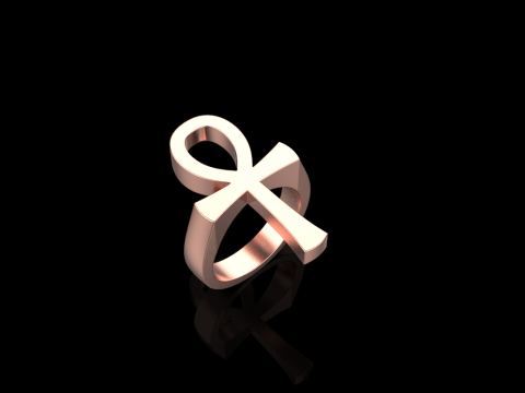 Ankh cross ring model 889 Modelo de Impressão 3D