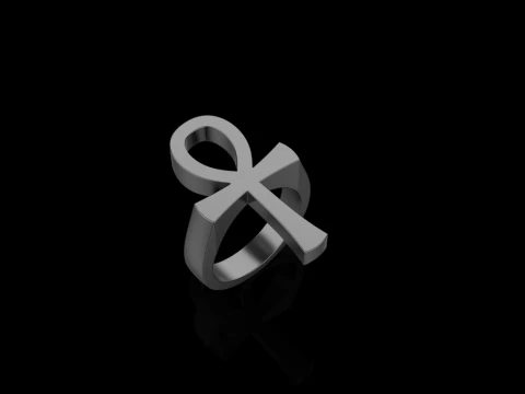 Ankh cross ring model 889 3D Print Model