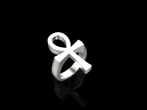 Ankh cross ring model 889 3D Print Model