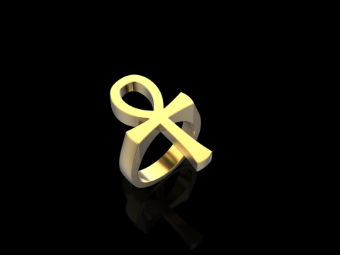 Ankh cross ring model 889 Modelo de Impressão 3D