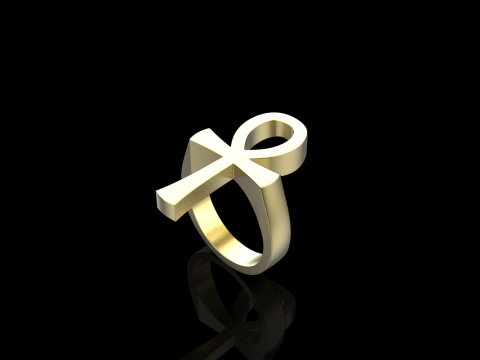 Ankh cross ring model 889 Modelo de Impressão 3D