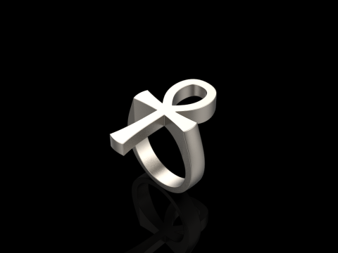 Ankh cross ring model 889 Modelo de Impressão 3D