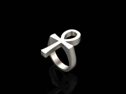 Ankh cross ring model 889 3D Print Model