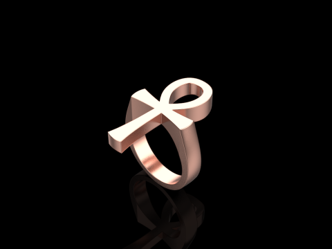Ankh cross ring model 889 Modelo de Impressão 3D