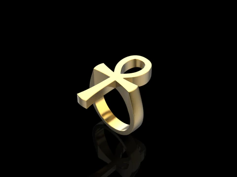 Ankh cross ring model 889 3D Print Model