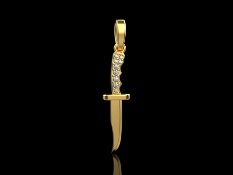 Knife pendant model 888 3D 打印模型