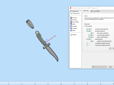 Knife pendant model 888 3D Print Model