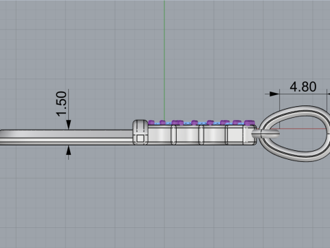 Knife pendant model 888 3D Print Model