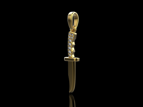 Knife pendant model 888 3D Print Model