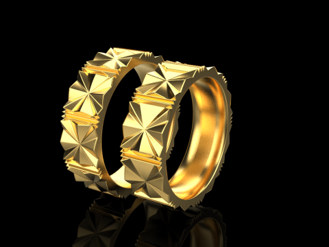 Wedding ring model 887 3D Print Model