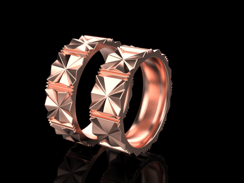 Wedding ring model 887 3D Print Model