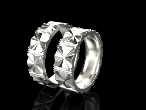 Wedding ring model 887 3D Print Model