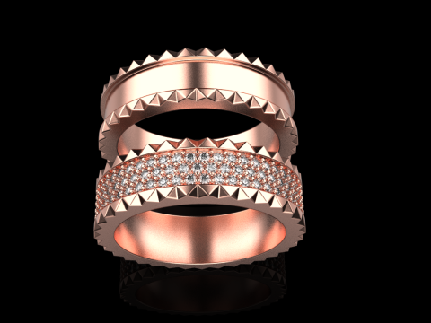 Wedding rings model 886 3D Print Model