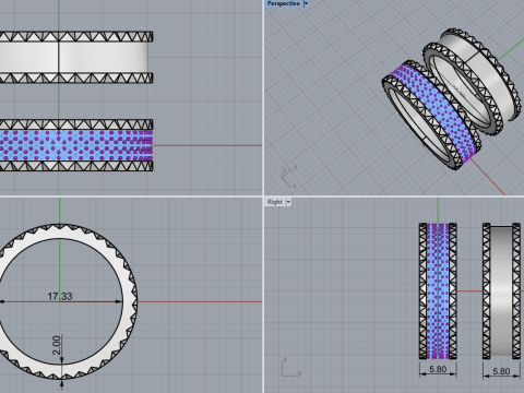 Wedding rings model 886 3D Print Model